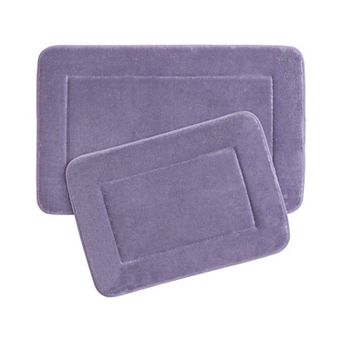 Oliver Brown Plush Terry Memory Foam 2 pc Bath Mat Set