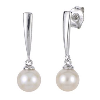 PearLustre by Imperial Sterling Silver Freshwater Cultured Pearl Drop Earrings
