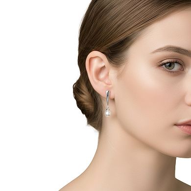 PearLustre by Imperial Sterling Silver Freshwater Cultured Pearl Drop Earrings