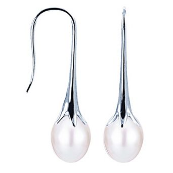 PearLustre by Imperial Sterling Silver Bead & Freshwater Cultured Pearl Drop Earrings