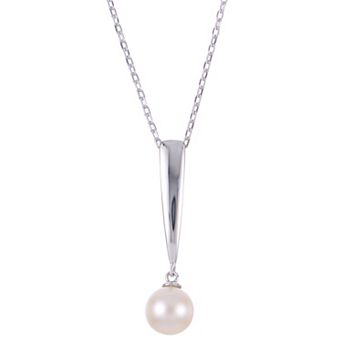 PearLustre by Imperial Sterling Silver Freshwater Cultured Pearl Pendant Necklace