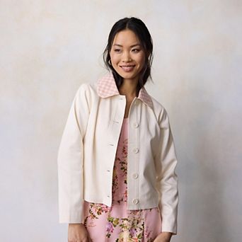 Women's LC Lauren Conrad Cropped Twill Jacket