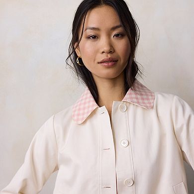 Women's LC Lauren Conrad Cropped Twill Jacket