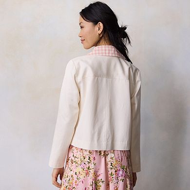 Women's LC Lauren Conrad Cropped Twill Jacket