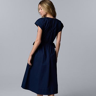 tie waist dress Ruth Sleeveless bust 37 in Solid Color Classic Tie-Waist Summer