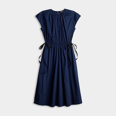 Petite Simply Vera Vera Wang Tie Waist Midi Dress