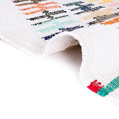 Unique Loom Aztec Chindi Trellis Throw or Area Rug