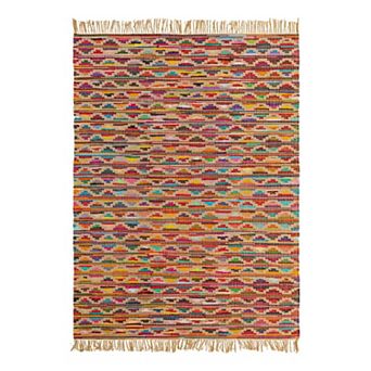 Unique Loom Candy Chindi Trellis Throw or Area Rug