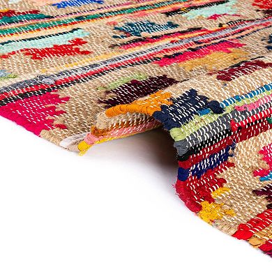 Unique Loom Candy Chindi Trellis Throw or Area Rug