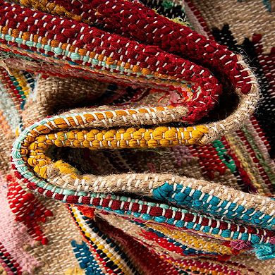 Unique Loom Candy Chindi Trellis Throw or Area Rug