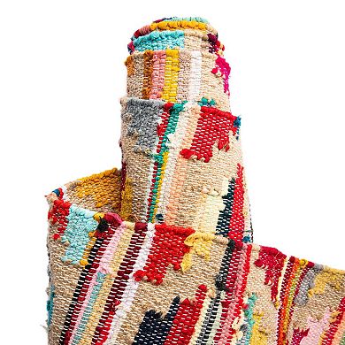 Unique Loom Candy Chindi Trellis Throw or Area Rug