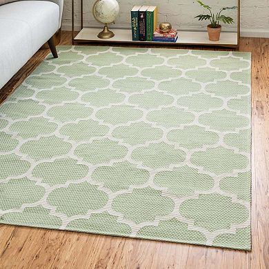 Unique Loom Trellis Decatur Indoor/Outdoor Throw or Area Rug