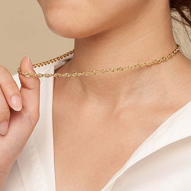 Fremada 14k Gold-Filled 3.65 mm Double Cable Chain Necklace