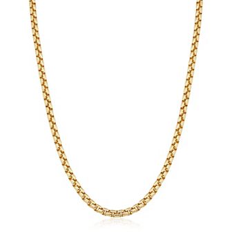 Fremada 14k Gold-Filled 3.4 mm Round Box Chain Necklace