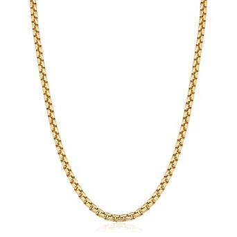 Fremada 14k Gold-Filled 3.4 mm Round Box Chain Necklace