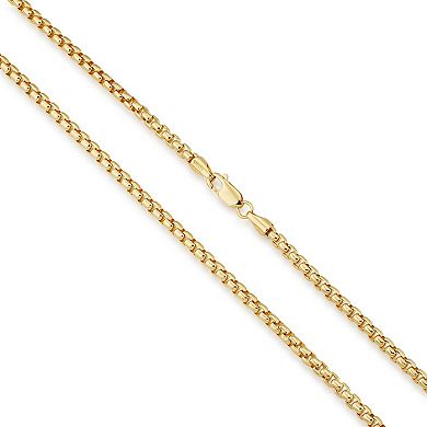 Fremada 14k Gold-Filled 3.4 mm Round Box Chain Necklace
