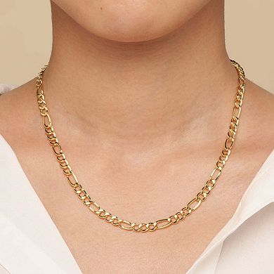 Fremada 14k Gold-Filled 5.2 mm Figaro Chain Necklace