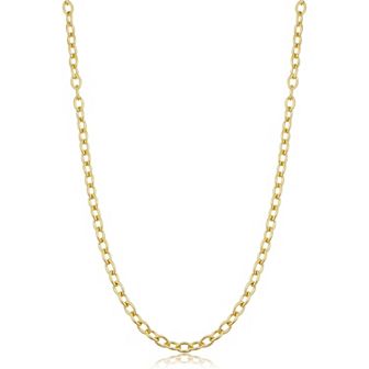 Fremada 14k Gold-Filled 3.3 mm Oval Cable Chain Necklace