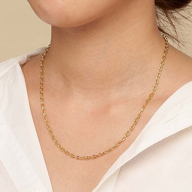Fremada 14k Gold-Filled 3.3 mm Oval Cable Chain Necklace