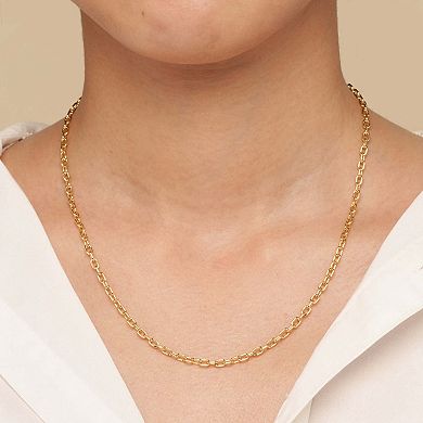 Fremada 14k Gold-Filled 3.3 mm Oval Cable Chain Necklace