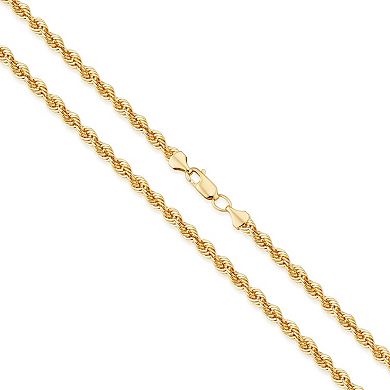 Fremada 14k Gold-Filled 4.25 mm Rope Chain Necklace