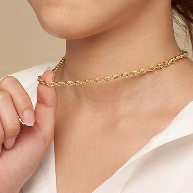 Fremada 14k Gold-Filled 4.25 mm Rope Chain Necklace