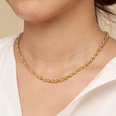 Fremada 14k Gold-Filled 4.25 mm Rope Chain Necklace