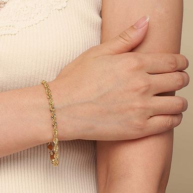 Fremada 14k Gold-Filled Rope Chain Bracelet