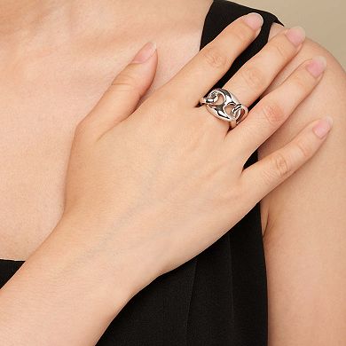 Fremada Sterling Silver Chunky Mariner Link Ring