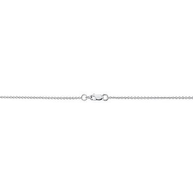 Fremada Sterling Silver Initial Disc Necklace