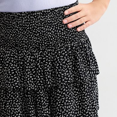 Girls 6-20 SO® Smocked Ruffle Skort in Regular & Plus Size