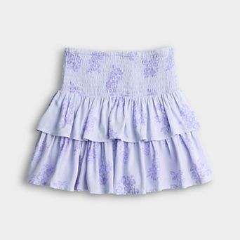 Girls 6-20 SO® Smocked Ruffle Skort in Regular & Plus Size