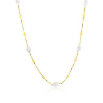 Argento Bella Sterling Silver Cultured Pearl Necklace