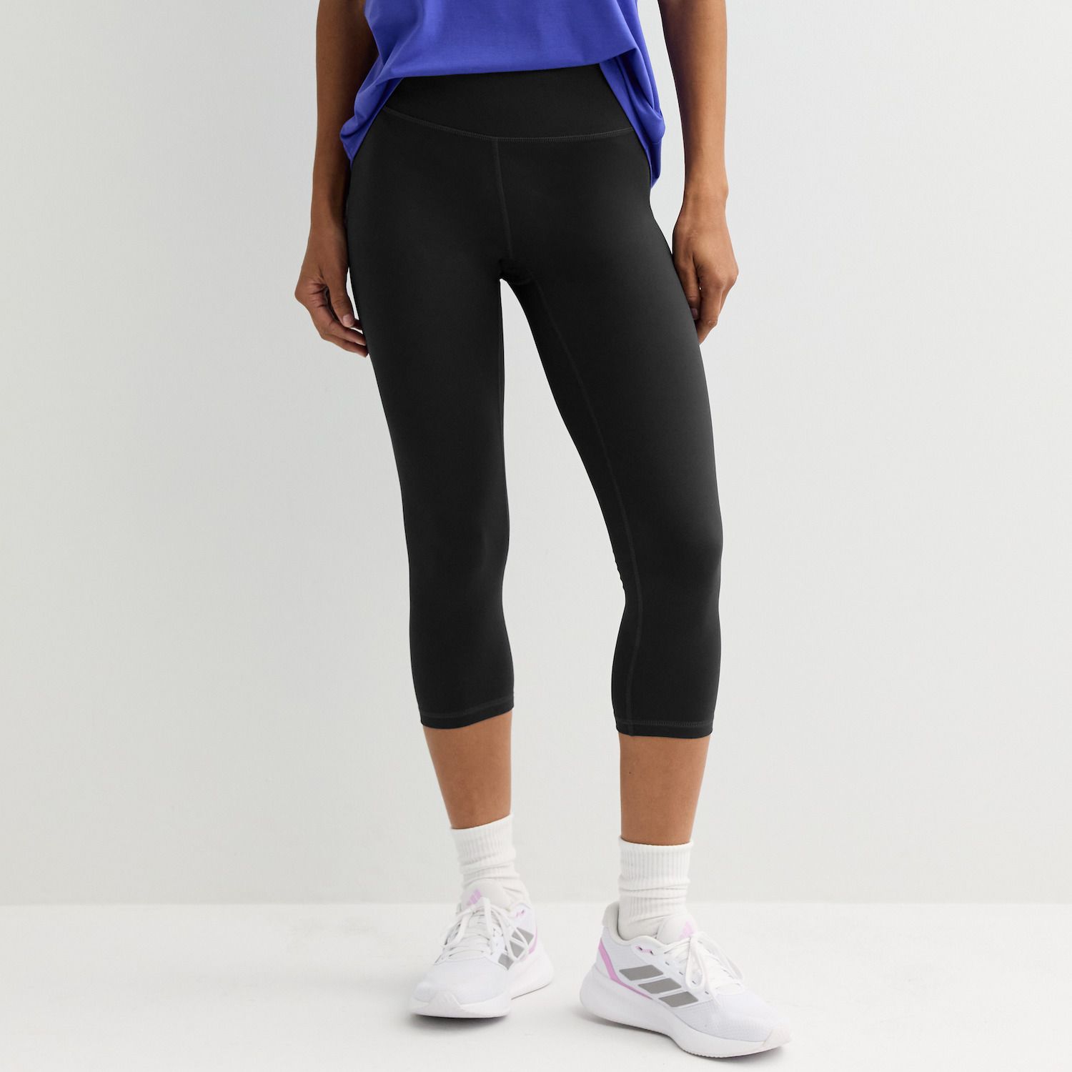 Женские леггинсы Tek Gear Essential Soft Capri, цвет: Минеральный чёрный