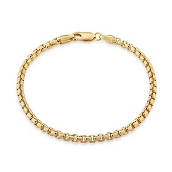 Fremada 14k Gold-Filled Round Box Chain Bracelet
