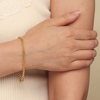 Fremada 14k Gold-Filled Round Box Chain Bracelet