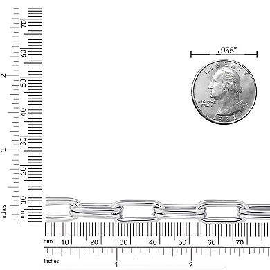 Fremada Sterling Silver Double Oval Link Bracelet