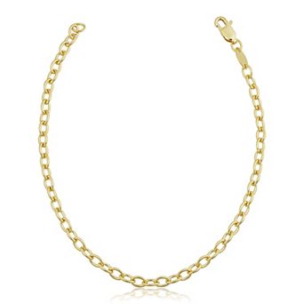 Fremada 14k Gold-Filled 3.3 mm Oval Cable Chain Bracelet