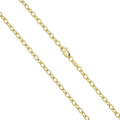 Fremada 14k Gold-Filled 3.3 mm Oval Cable Chain Bracelet