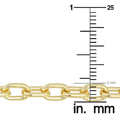 Fremada 14k Gold-Filled 5 mm Parallel Cable Chain Bracelet