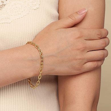 Fremada 14k Gold-Filled 5 mm Parallel Cable Chain Bracelet