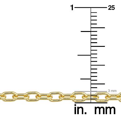 Fremada 14k Gold-Filled 3.05 mm Parallel Cable Chain Bracelet