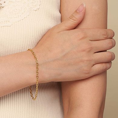 Fremada 14k Gold-Filled 3.05 mm Parallel Cable Chain Bracelet