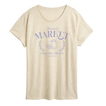 Women's Farmer's Market Organic Fruits Graphic Tee