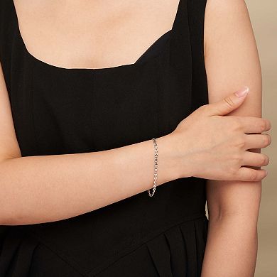 Fremada Sterling Silver 3.8 mm Puffed Mariner Bracelet