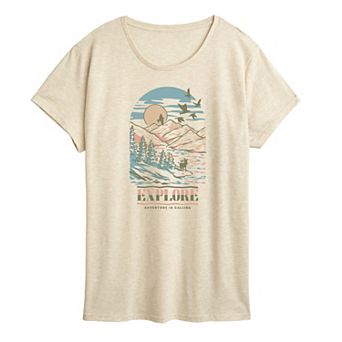 Women's Explore Adventure Is Calling Graphic Tee
