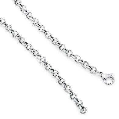 Fremada Sterling Silver Graduated Rolo Chain Necklace