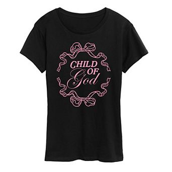 Women's Child Of God Coquette Bow Graphic Tee