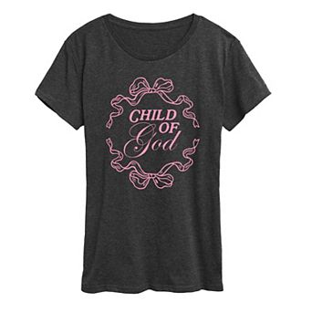Women's Child Of God Coquette Bow Graphic Tee