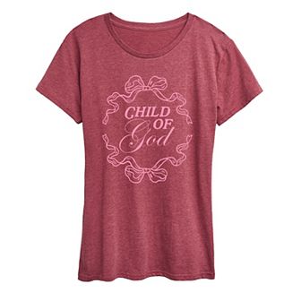Women's Child Of God Coquette Bow Graphic Tee